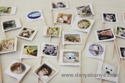 zoo animal themed cupcake toppers