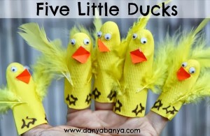 Five Little Ducks Hand and Finger Puppets