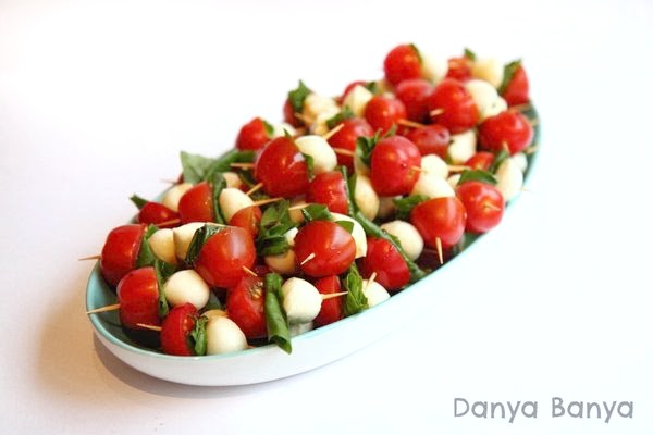 Caprese salad appetizers for the festive season