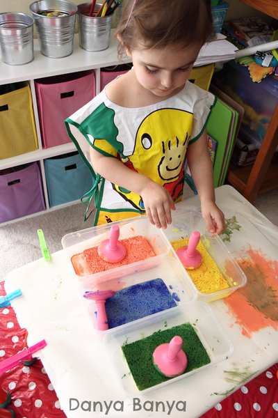 DIY stamp pads in each colour_p