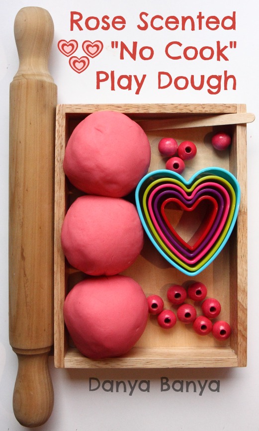 Rose Scented No Cook Play Dough