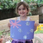 Proud Aussie waiting for the glue on her Australian flag to dry