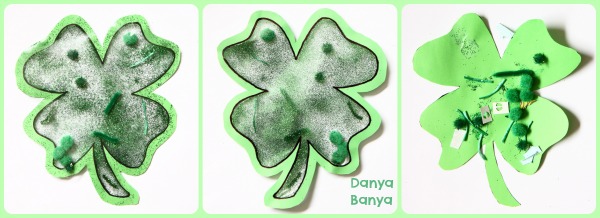 Four Leaf Clover Window Art for St Patricks Day