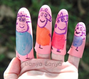 Easy No Sew Peppa Pig Finger Puppets