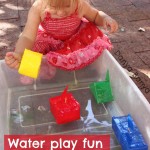 Water play fun with DIY Colour & Shape Boats