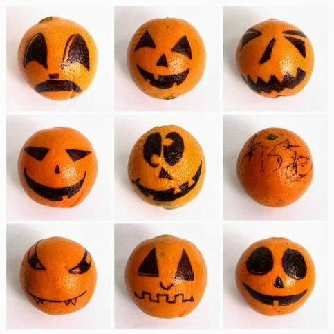 Spooky Orange Faces