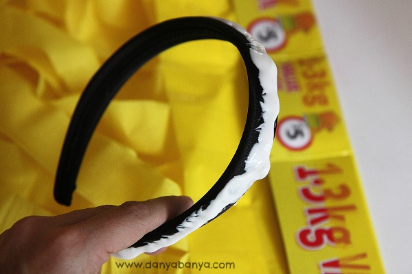 Gluing the headband
