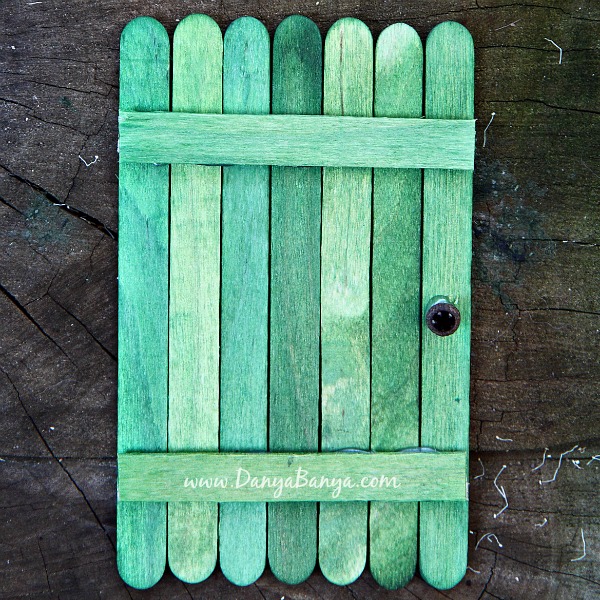 Popsicle Stick Fairy Garden Doors Tutorial