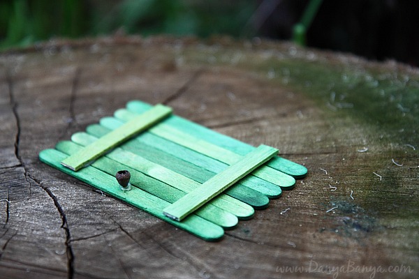 Make a fairy door with a gumnut door knob