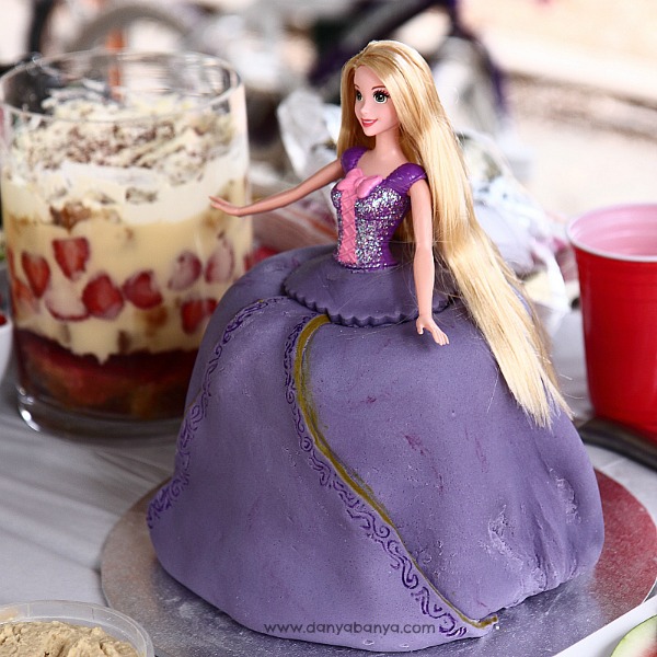Rapunzel cake and trifle