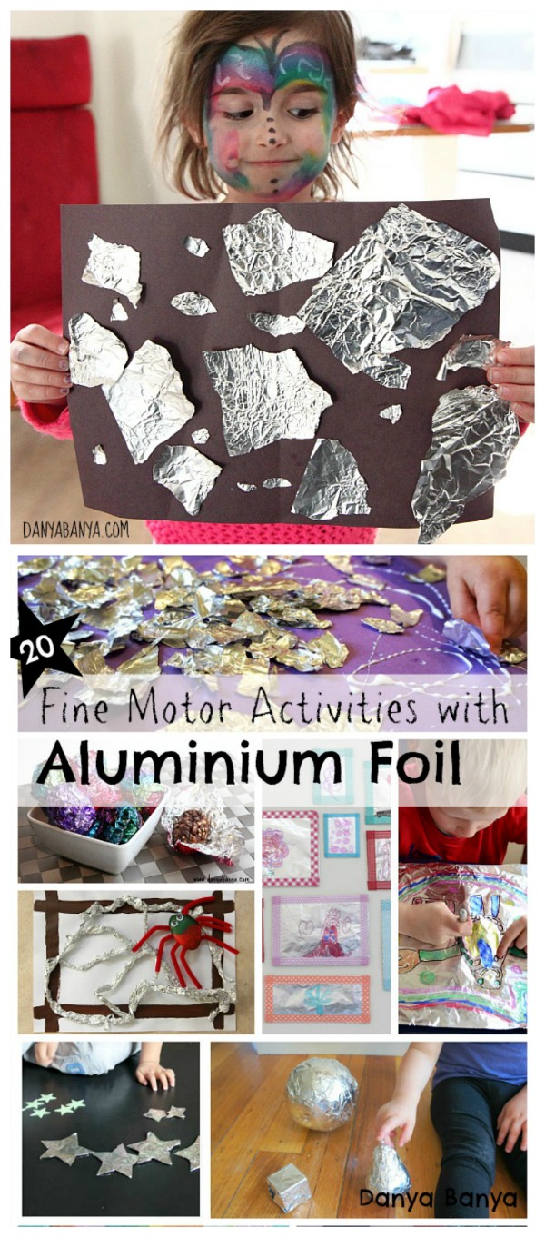 20 Fine Motor Activities with Aluminium Foil Danya Banya