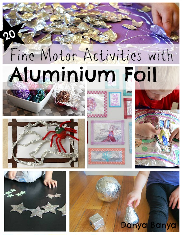 20 Fine Motor Activities with Aluminium Foil