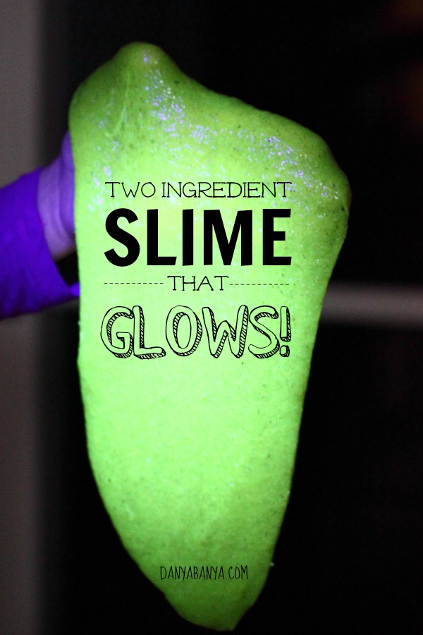 Two ingredient Slime that Glows