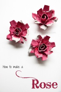How to make roses from an egg carton by Danya Banya