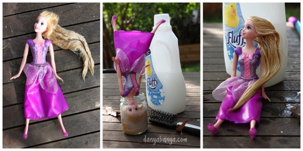 untangling dolls hair