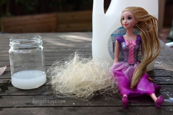 untangling dolls hair