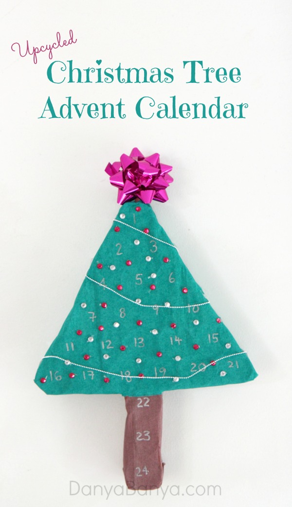 Upcycled Christmas Tree Advent Calendar ~ Danya Banya