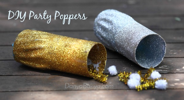 DIY Party Poppers - perfect for kids parties or New Years Eve ~ Danya Banya