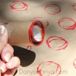 DIY bauble stamper from toilet paper rolls