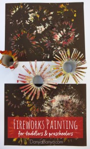 Fireworks Painting for toddlers and preschoolers