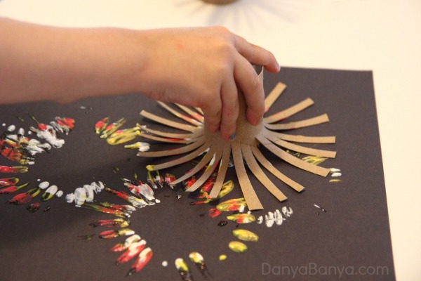 Easy Fireworks Painting for Kids – Danya Banya