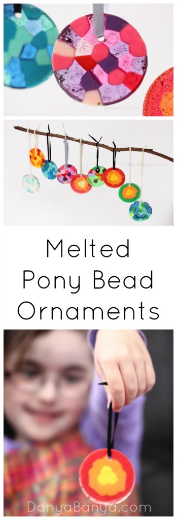 How to make melted pony bead ornaments or suncatchers ~ Danya Banya