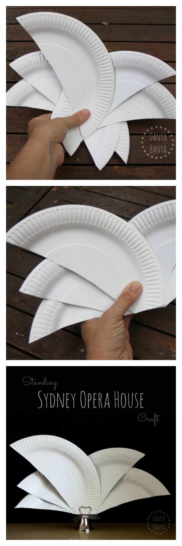 How to make an easy Sydney Opera House from paper plates