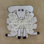 Preschool woolly sheep or lamb craft from paper plates