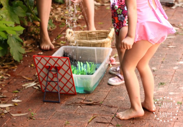 Summer fun with an ocean themed small world water play