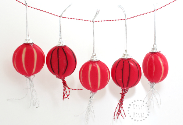 Cheese Christmas Ornament (Red Twine), Handmade Holiday Ornament