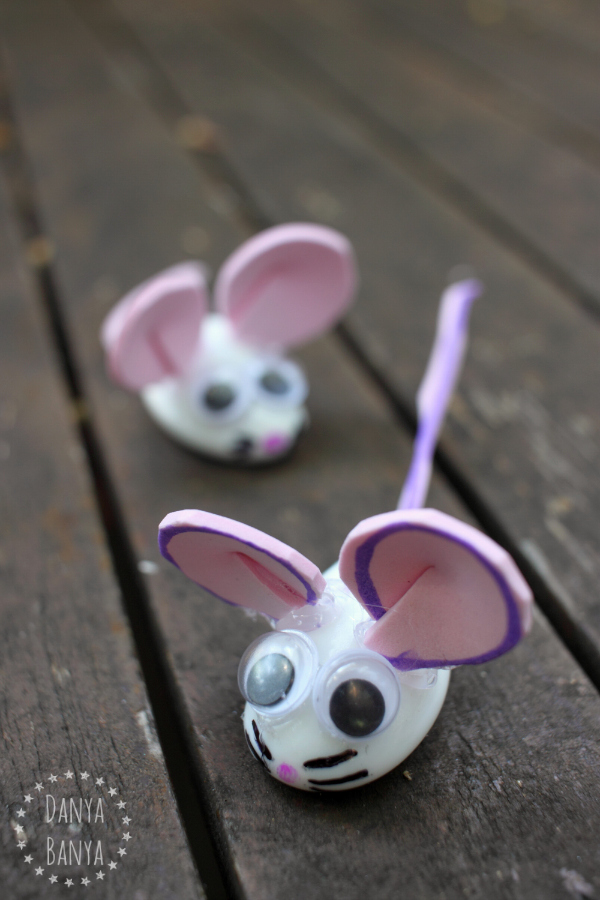 Cute mice that kids can help make, by Danya Banya