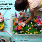 Make a fun Easter Sensory Bin with knickknacks from The Reject Shop