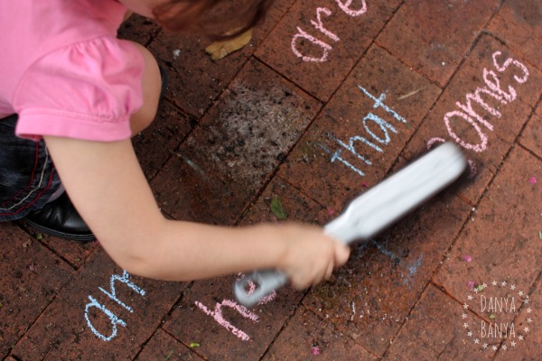 Making early literacy fun scrubbing sight words