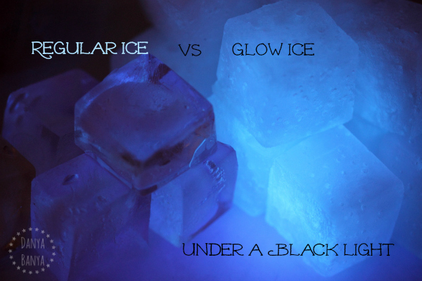 Regular Ice vs Glow Ice under a black light