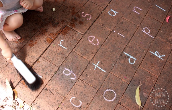 Scrubbing out chalk letters