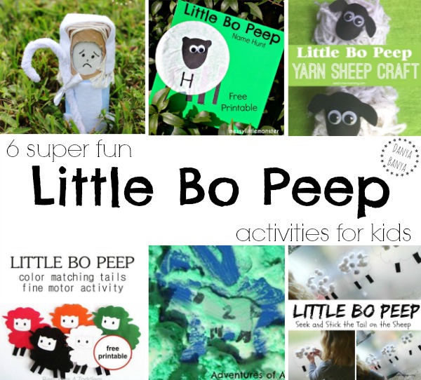Little Bo Peep collage
