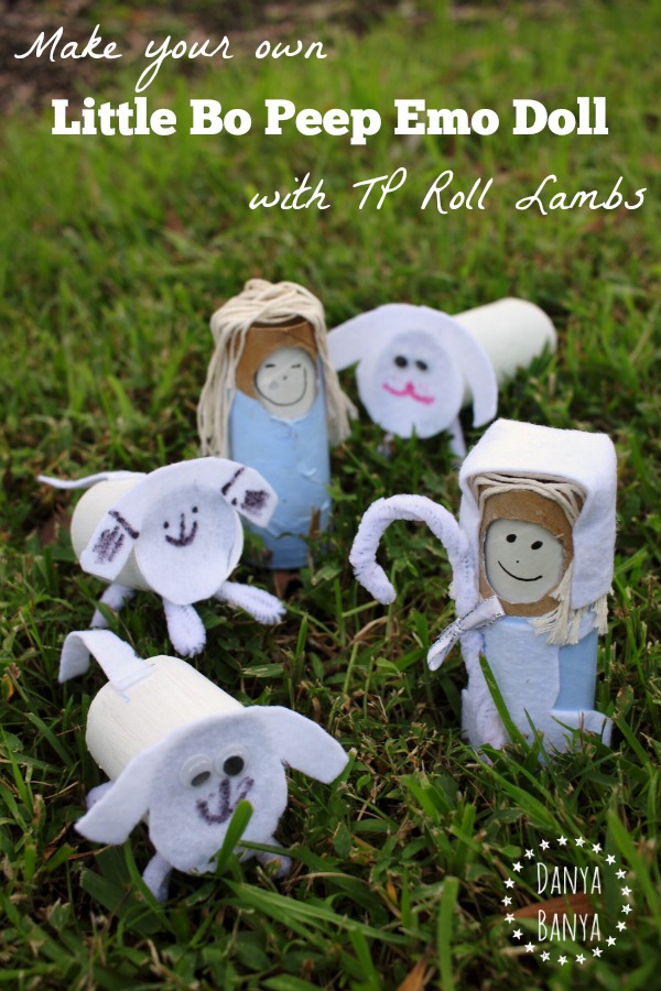 Make your own Little Bo Peep Emo Doll with TP Roll Lambs
