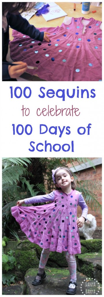 Easy outfit idea (that kids can help make!) - 100 sequins to celebrate 100 days of school