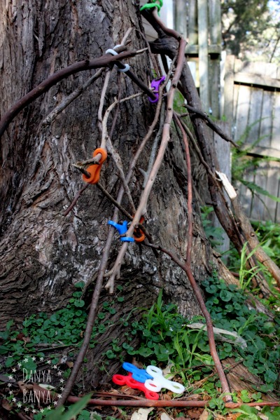 Sticklets construction by a 5 year old