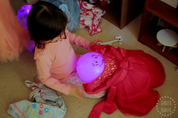 dressing up the big sister Illoom light up balloon