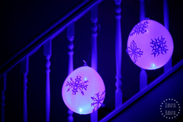 glowing frozen balloon decorations