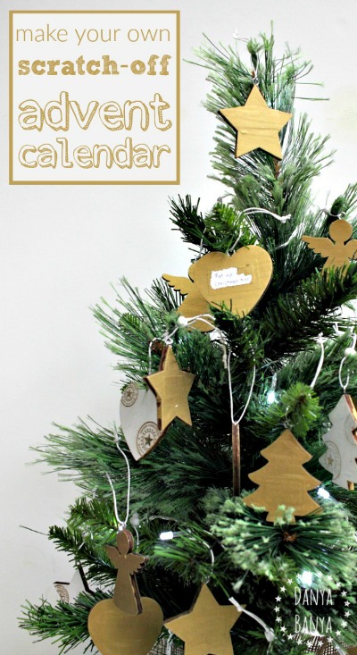 DIY scratch-off advent calendar, that doubles as decorations for your Christmas tree