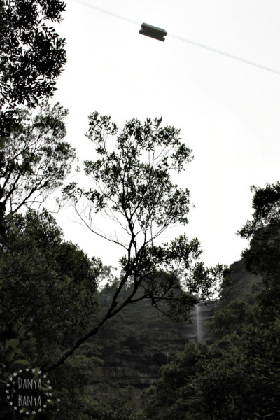 View of the Scenic Skyway and Katoomba Falls waterfall from the Blue Mountains National Park