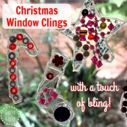 Christmas window decorations craft that kids can make in the holidays