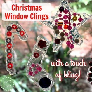 Christmas window decorations craft that kids can make in the holidays