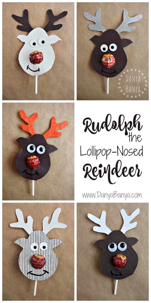 Cutest school class Christmas gift idea Rudolph the Lollipop-Nosed Reindeer!