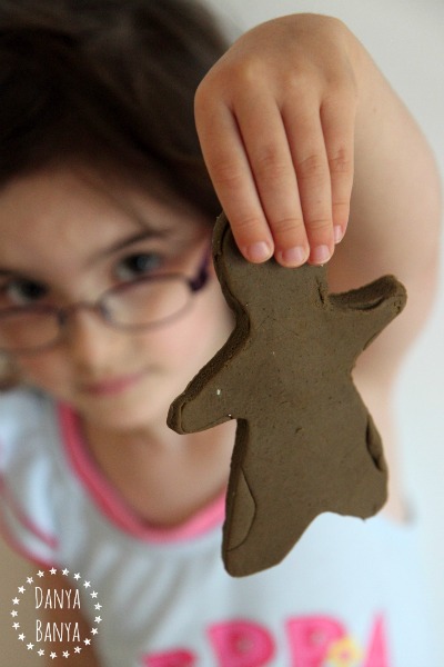 Gingerbread man play dough