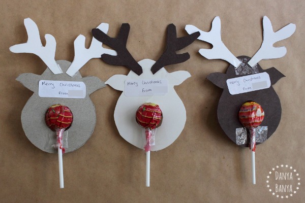 How the Rudolph lollipops look from the back