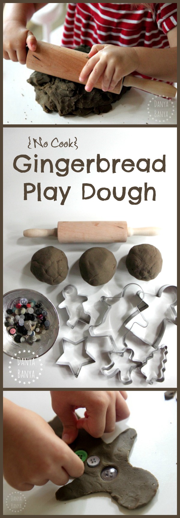 {No cook} gingerbread play dough - fun Christmas sensory and imaginative play for kids