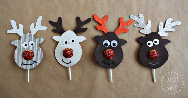 Rudolph Lollipop kids class gifts for Christmas